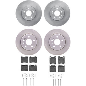 Dynamic Friction 6314-63063 - Front and Rear Brake Kit - Quickstop Rotors and 3000 Ceramic Brake Pads With Hardware
