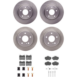 Dynamic Friction 6314-63065 - Front and Rear Brake Kit - Quickstop Rotors and 3000 Ceramic Brake Pads With Hardware