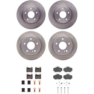 Dynamic Friction 6314-63066 - Front and Rear Brake Kit - Quickstop Rotors and 3000 Ceramic Brake Pads With Hardware