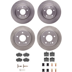 Dynamic Friction 6314-63067 - Front and Rear Brake Kit - Quickstop Rotors and 3000 Ceramic Brake Pads With Hardware