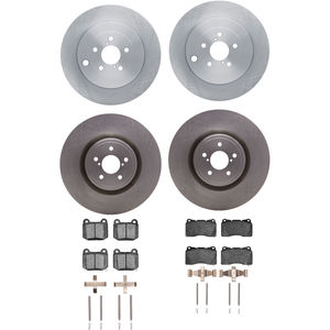 Dynamic Friction 6314-13030 - Front and Rear Brake Kit - Quickstop Rotors and 3000 Ceramic Brake Pads With Hardware