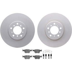 Dynamic Friction 4512-31004 - Front Brake Kit - Geostop Rotors and 5000 Advanced Brake Pads (Low-Metallic) with Hardware