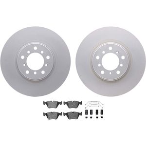 Dynamic Friction 4512-31040 - Front Brake Kit - Geostop Rotors and 5000 Advanced Brake Pads (Low-Metallic) with Hardware