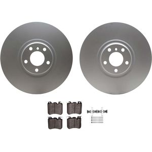 Dynamic Friction 4512-31061 - Front Brake Kit - Geostop Rotors and 5000 Advanced Brake Pads (Low-Metallic) with Hardware