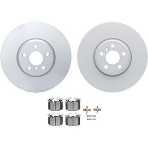 Dynamic Friction 4512-31136 - Front Brake Kit - Geostop Rotors and 5000 Advanced Brake Pads (Low-Metallic) with Hardware