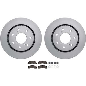 Dynamic Friction 4512-54167 - Front Brake Kit - Geostop Rotors and 5000 Advanced Brake Pads (Ceramic) with Hardware