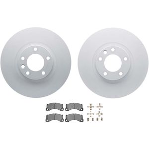 Dynamic Friction 4512-74072 - Front Brake Kit - Geostop Rotors and 5000 Advanced Brake Pads (Low-Metallic) with Hardware