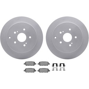 Dynamic Friction 4512-01022 - Rear Brake Kit - Geostop Rotors and 5000 Advanced Brake Pads (Ceramic) with Hardware