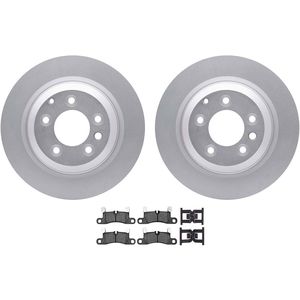 Dynamic Friction 4512-02041 - Rear Brake Kit - Geostop Rotors and 5000 Advanced Brake Pads (Ceramic) with Hardware