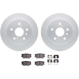 Dynamic Friction 4512-76137 - Rear Brake Kit - Geostop Rotors and 5000 Advanced Brake Pads (Ceramic) with Hardware