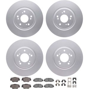 Dynamic Friction 4514-58001 - Front and Rear Brake Kit - Geospec Rotors with 5000 Advanced Brake Pads includes Hardware