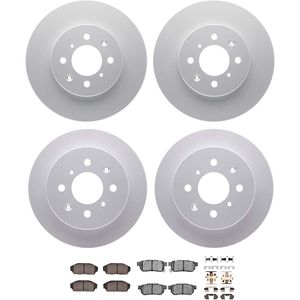 Dynamic Friction 4514-59002 - Front and Rear Brake Kit - Geostop Rotors and 5000 Advanced Brake Pads (Ceramic) with Hardware