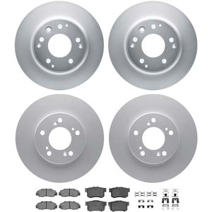Dynamic Friction 4514-59008 - Front and Rear Brake Kit - Geostop Rotors and 5000 Advanced Brake Pads (Ceramic) with Hardware