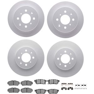 Dynamic Friction 4514-59011 - Front and Rear Brake Kit - Geostop Rotors and 5000 Advanced Brake Pads (Ceramic) with Hardware