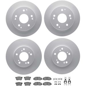 Dynamic Friction 4514-59071 - Front and Rear Brake Kit - Geostop Rotors and 5000 Advanced Brake Pads with Hardware