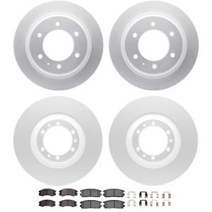 Dynamic Friction 4514-37001 - Front and Rear Brake Kit - Geostop Rotors and 5000 Advanced Brake Pads (Ceramic) with Hardware