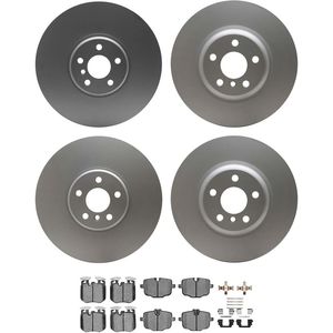 Dynamic Friction 4514-31071 - Front and Rear Brake Kit - Geostop Rotors and 5000 Advanced Brake Pads (Ceramic) with Hardware