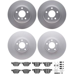 Dynamic Friction 4514-31092 - Front and Rear Brake Kit - Geostop Rotors and 5000 Low Metallic Brake Pads With Hardware