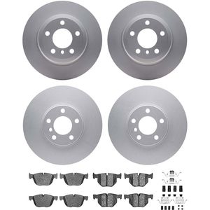 Dynamic Friction 4514-31093 - Front and Rear Brake Kit - Geostop Rotors and 5000 Low Metallic Brake Pads With Hardware