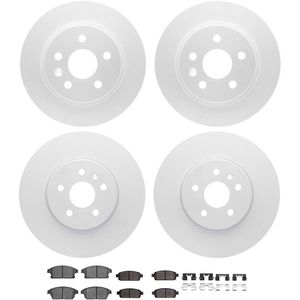 Dynamic Friction 4514-45013 - Front and Rear Brake Kit - Geospec Rotors with 5000 Advanced Brake Pads includes Hardware