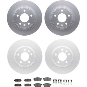 Dynamic Friction 4514-45014 - Front and Rear Brake Kit - Geostop Rotors and 5000 Advanced Brake Pads (Ceramic) with Hardware