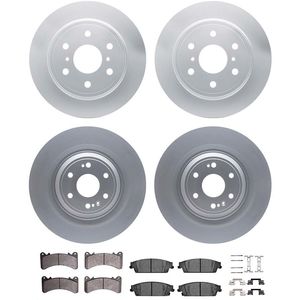 Dynamic Friction 4514-47028 - Front and Rear Brake Kit - Geospec Rotors with 5000 Advanced Brake Pads includes Hardware