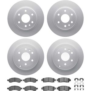 Dynamic Friction 4514-48029 - Front and Rear Brake Kit - Geostop Rotors and 5000 Advanced Brake Pads (Ceramic) with Hardware