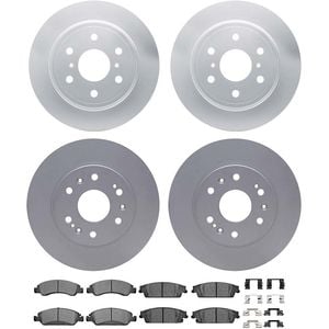 Dynamic Friction 4514-48033 - Front and Rear Brake Kit - Geostop Rotors and 5000 Advanced Brake Pads (Ceramic) with Hardware