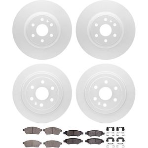 Dynamic Friction 4514-46022 - Front and Rear Brake Kit - Geostop Rotors and 5000 Advanced Brake Pads with Hardware