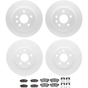 Dynamic Friction 4514-47024 - Front and Rear Brake Kit - Geostop Rotors and 5000 Advanced Brake Pads (Ceramic) with Hardware