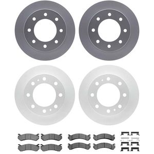 Dynamic Friction 4514-48009 - Front and Rear Brake Kit - Geostop Rotors and 5000 Advanced Brake Pads (Ceramic) with Hardware
