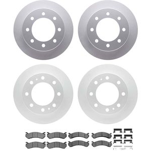 Dynamic Friction 4514-48010 - Front and Rear Brake Kit - Geostop Rotors and 5000 Advanced Brake Pads (Ceramic) with Hardware