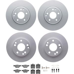 Dynamic Friction 4514-63022 - Front and Rear Brake Kit - Geostop Rotors and 5000 Low Metallic Brake Pads With Hardware
