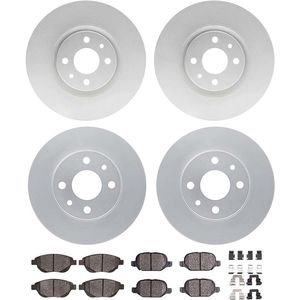 Dynamic Friction 4514-07004 - Front and Rear Brake Kit - Geostop Rotors and 5000 Advanced Brake Pads with Hardware