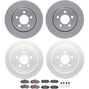 Dynamic Friction 4514-42009 - Front and Rear Brake Kit - Geostop Rotors and 5000 Advanced Brake Pads with Hardware