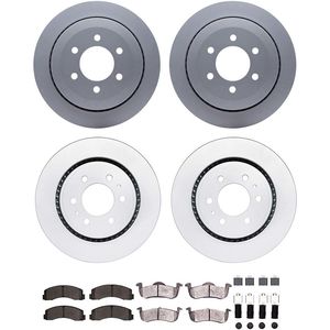 Dynamic Friction 4514-54099 - Front and Rear Brake Kit - Geostop Rotors and 5000 Advanced Brake Pads (Ceramic) with Hardware