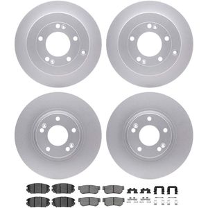 Dynamic Friction 4514-03013 - Front and Rear Brake Kit - Geostop Rotors and 5000 Advanced Brake Pads (Ceramic) with Hardware