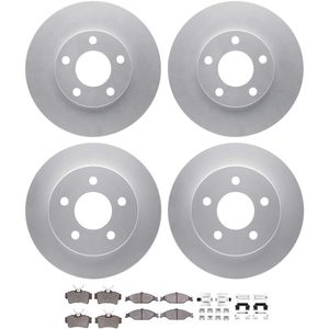 Dynamic Friction 4514-54030 - Front and Rear Brake Kit - Geostop Rotors and 5000 Advanced Brake Pads (Ceramic) with Hardware