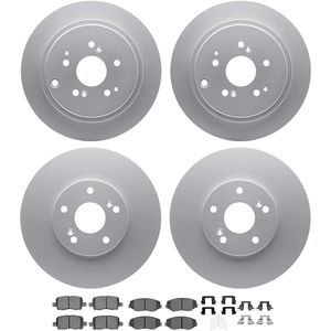 Dynamic Friction 4514-59030 - Front and Rear Brake Kit - Geostop Rotors and 5000 Advanced Brake Pads (Ceramic) with Hardware