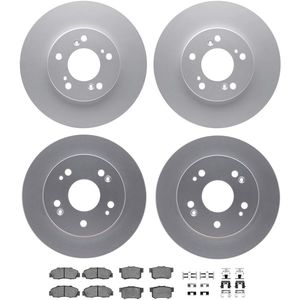 Dynamic Friction 4514-59070 - Front and Rear Brake Kit - Geostop Rotors and 5000 Advanced Brake Pads with Hardware