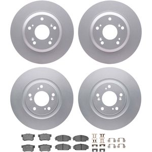 Dynamic Friction 4514-59072 - Front and Rear Brake Kit - Geostop Rotors and 5000 Advanced Brake Pads with Hardware