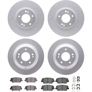 Dynamic Friction 4514-03059 - Front and Rear Brake Kit - Geostop Rotors and 5000 Advanced Brake Pads (Ceramic) with Hardware