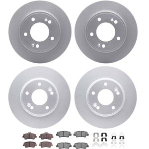 Dynamic Friction 4514-03075 - Front and Rear Brake Kit - Geostop Rotors and 5000 Advanced Brake Pads (Ceramic) with Hardware