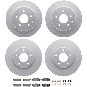 Dynamic Friction 4514-67016 - Front and Rear Brake Kit - Geostop Rotors and 5000 Advanced Brake Pads (Ceramic) with Hardware