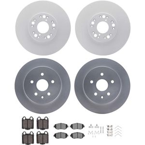 Dynamic Friction 4514-75004 - Front and Rear Brake Kit - Geostop Rotors and 5000 Advanced Brake Pads (Ceramic) with Hardware