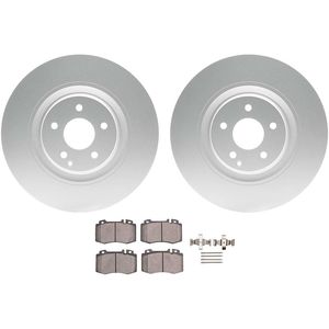 Dynamic Friction 4512-63146 - Front Brake Kit - Geostop Rotors and 5000 Advanced Brake Pads (Ceramic) with Hardware