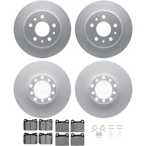 Dynamic Friction 4514-63002 - Front and Rear Brake Kit - Geostop Rotors and 5000 Low Metallic Brake Pads With Hardware