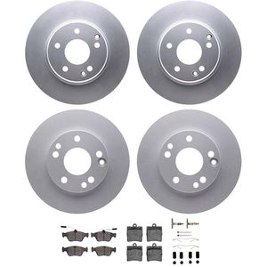 Dynamic Friction 4514-63019 - Front and Rear Brake Kit - Geostop Rotors and 5000 Low Metallic Brake Pads With Hardware
