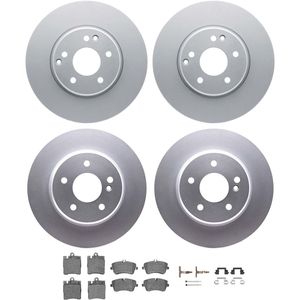 Dynamic Friction 4514-63035 - Front and Rear Brake Kit - Geostop Rotors and 5000 Low Metallic Brake Pads With Hardware