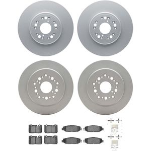Dynamic Friction 4514-75005 - Front and Rear Brake Kit - Geostop Rotors and 5000 Advanced Brake Pads (Ceramic) with Hardware